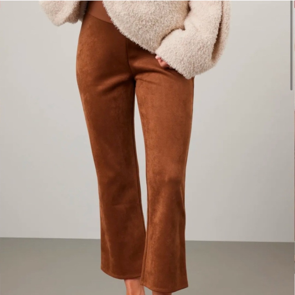 Hatch The Vegan Stretch Suede Crop Flare